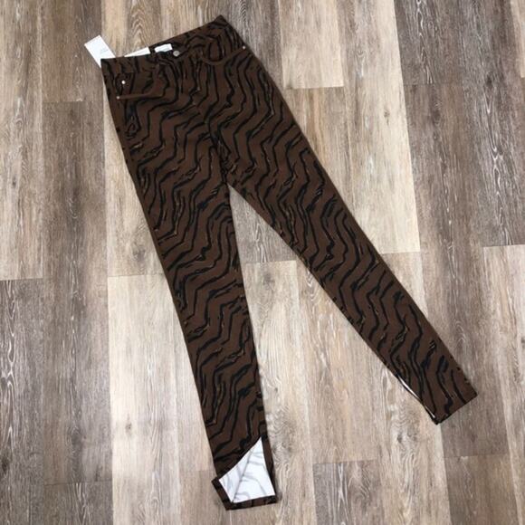 WeWoreWhat Tiger Stripe Piped Stiletto Slit The Icon Jeans 27 - Picture 3 of 11